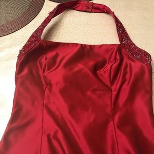 Deep Red 2 Piece Dress for Proms or Weddings